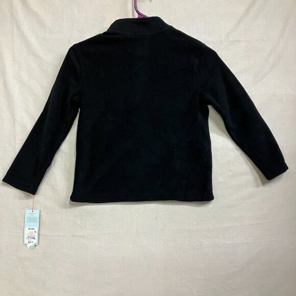 Cat & Jack Boys XS (4-5) Black 1/4 Snap Pullover Long Sleeves Fleece Sweatshirt - Picture 8 of 10